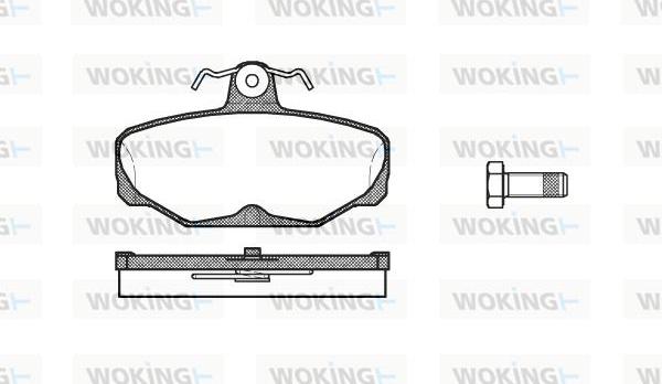 Woking P3053.00 - Тормозные колодки, дисковые, комплект autospares.lv