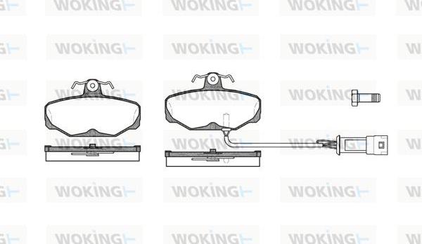 Woking P3053.02 - Тормозные колодки, дисковые, комплект autospares.lv