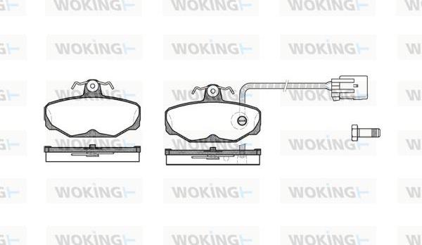 Woking P3053.12 - Тормозные колодки, дисковые, комплект autospares.lv