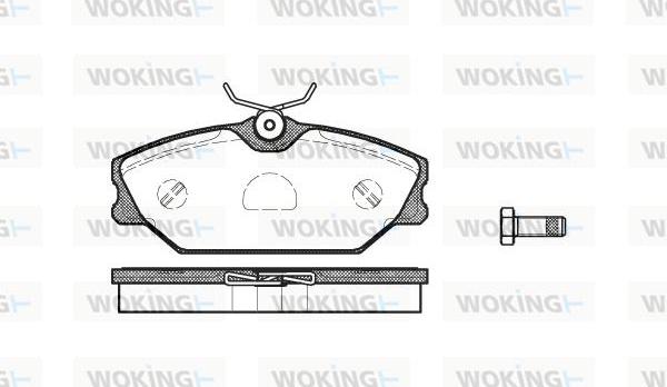 Woking P3083.00 - Тормозные колодки, дисковые, комплект autospares.lv