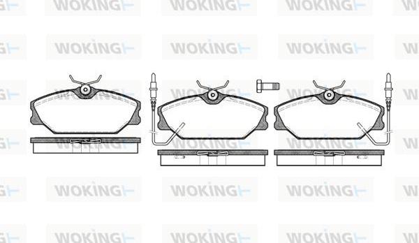 Woking P3083.02 - Тормозные колодки, дисковые, комплект autospares.lv