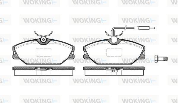 Woking P3083.12 - Тормозные колодки, дисковые, комплект autospares.lv