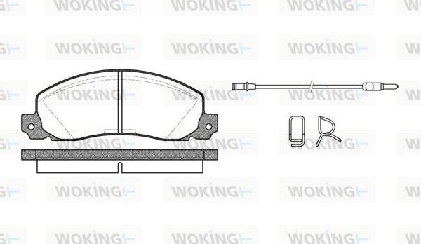 Woking P3023.02 - Тормозные колодки, дисковые, комплект autospares.lv