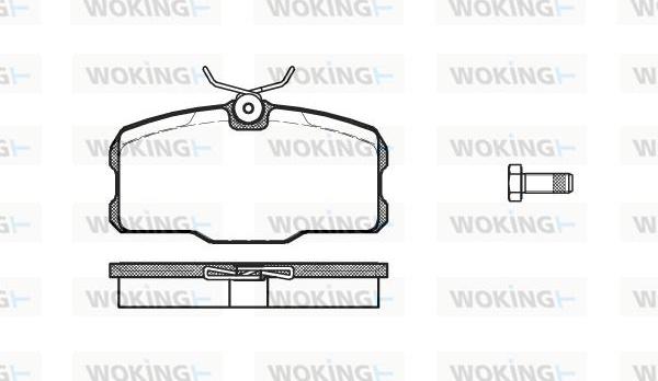 Woking P3073.00 - Тормозные колодки, дисковые, комплект autospares.lv