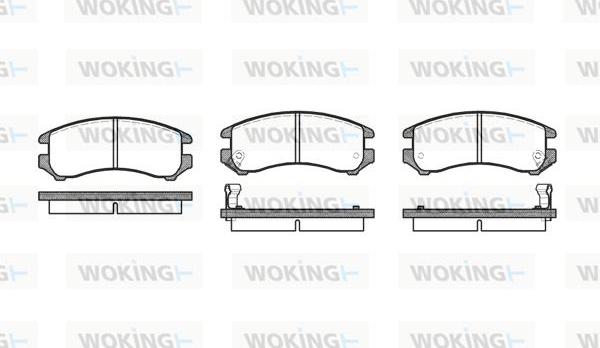 Woking P3193.02 - Тормозные колодки, дисковые, комплект autospares.lv