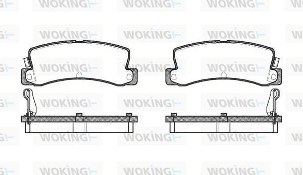 Woking P3143.04 - Тормозные колодки, дисковые, комплект autospares.lv