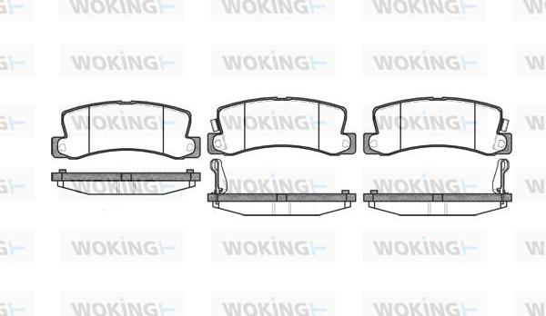 Woking P3143.22 - Тормозные колодки, дисковые, комплект autospares.lv