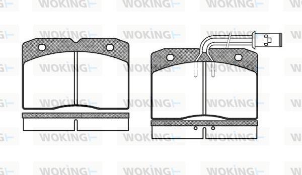 Woking P3113.12 - Тормозные колодки, дисковые, комплект autospares.lv