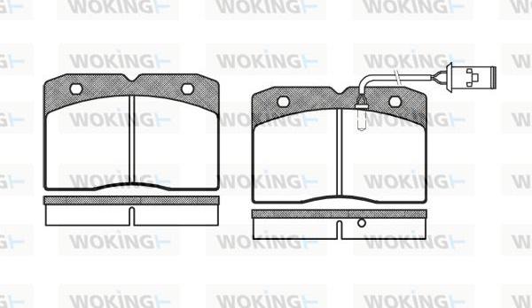 Woking P3113.22 - Тормозные колодки, дисковые, комплект autospares.lv