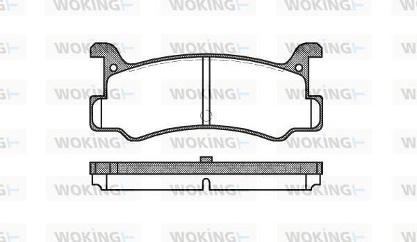 Woking P3133.00 - Тормозные колодки, дисковые, комплект autospares.lv