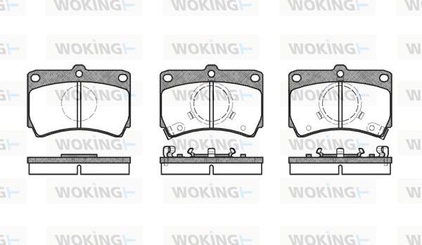 Woking P3123.02 - Тормозные колодки, дисковые, комплект autospares.lv