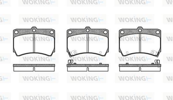 Woking P3123.12 - Тормозные колодки, дисковые, комплект autospares.lv