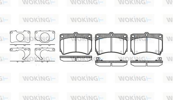 Woking P3123.32 - Тормозные колодки, дисковые, комплект autospares.lv