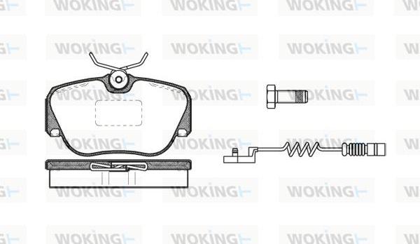 Woking P3843.02 - Тормозные колодки, дисковые, комплект autospares.lv