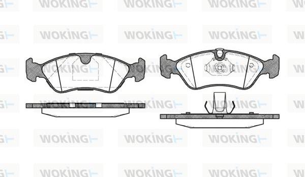 Woking P3863.50 - Тормозные колодки, дисковые, комплект autospares.lv