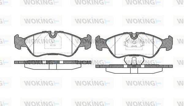 Woking P3863.30 - Тормозные колодки, дисковые, комплект autospares.lv