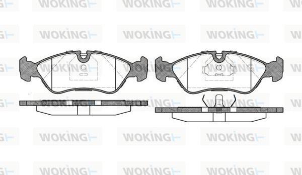 Woking P3863.20 - Тормозные колодки, дисковые, комплект autospares.lv