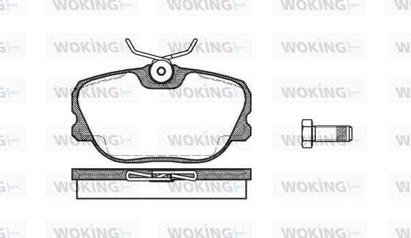 Woking P3803.00 - Тормозные колодки, дисковые, комплект autospares.lv