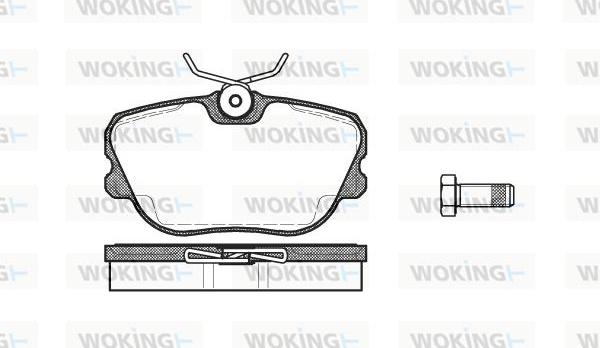 Woking P3803.10 - Тормозные колодки, дисковые, комплект autospares.lv