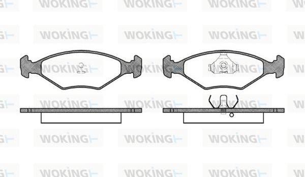 Woking P3813.00 - Тормозные колодки, дисковые, комплект autospares.lv