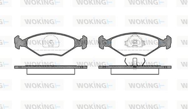 Woking P3813.10 - Тормозные колодки, дисковые, комплект autospares.lv