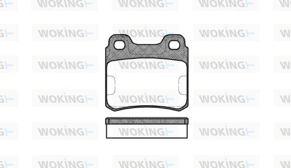 Woking P3823.00 - Тормозные колодки, дисковые, комплект autospares.lv