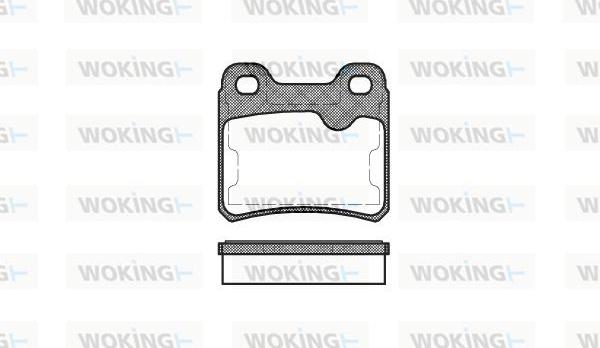 Woking P3823.10 - Тормозные колодки, дисковые, комплект autospares.lv