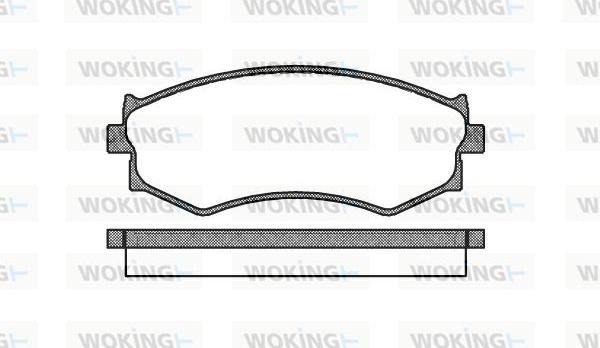 Woking P3873.00 - Тормозные колодки, дисковые, комплект autospares.lv