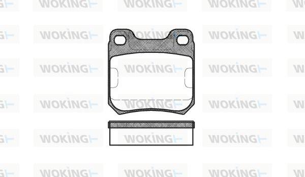 Woking P3393.40 - Тормозные колодки, дисковые, комплект autospares.lv