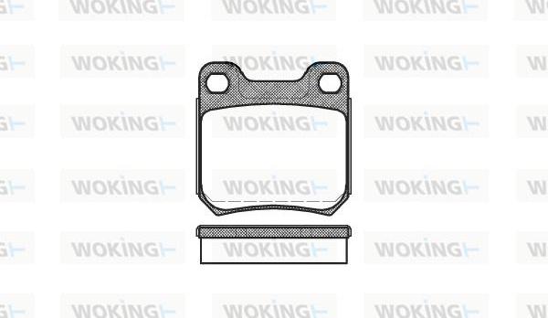 Woking P3393.60 - Тормозные колодки, дисковые, комплект autospares.lv