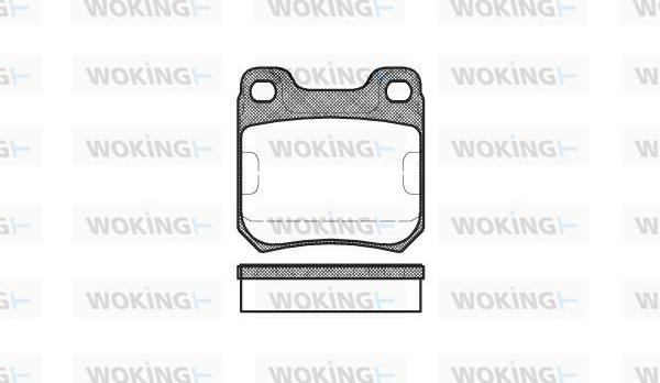 Woking P3393.00 - Тормозные колодки, дисковые, комплект autospares.lv