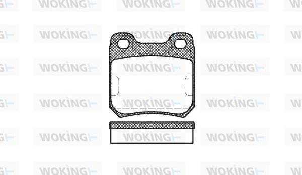 Woking P3393.10 - Тормозные колодки, дисковые, комплект autospares.lv