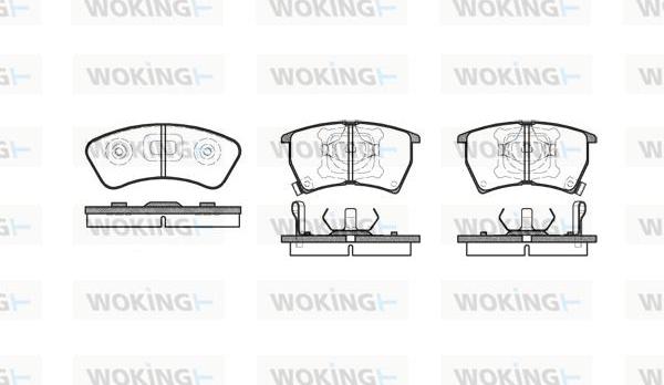 Woking P3343.02 - Тормозные колодки, дисковые, комплект autospares.lv