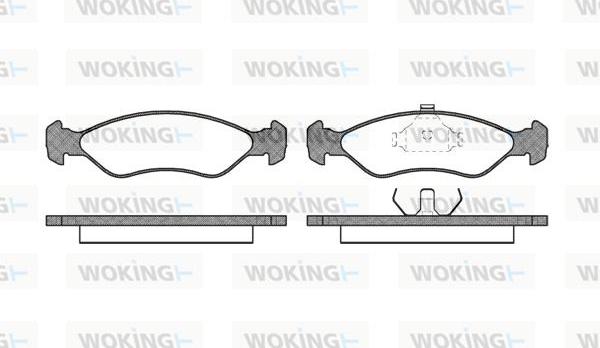 Woking P3303.00 - Тормозные колодки, дисковые, комплект autospares.lv
