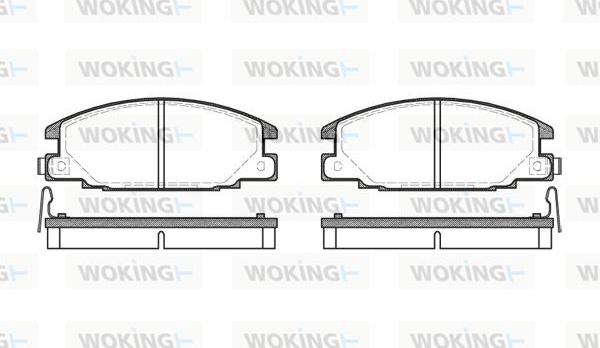 Woking P3383.04 - Тормозные колодки, дисковые, комплект autospares.lv