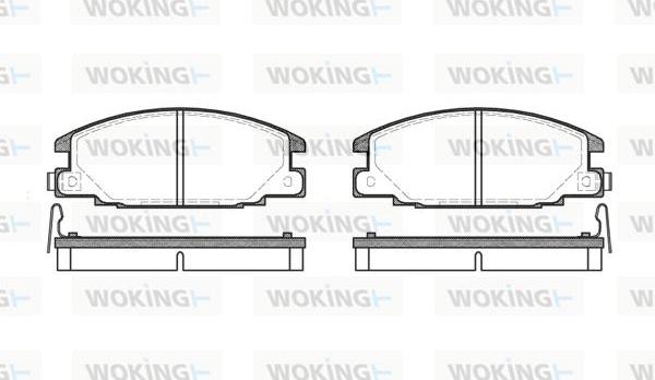 Woking P3383.14 - Тормозные колодки, дисковые, комплект autospares.lv