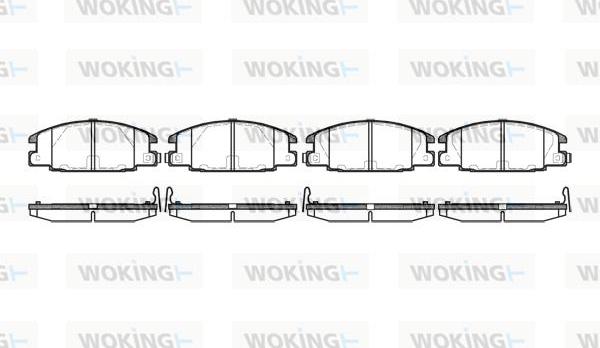 Woking P3383.24 - Тормозные колодки, дисковые, комплект autospares.lv