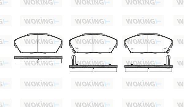 Woking P3373.02 - Тормозные колодки, дисковые, комплект autospares.lv