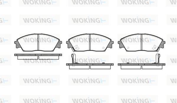 Woking P3293.02 - Тормозные колодки, дисковые, комплект autospares.lv