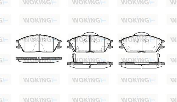 Woking P3243.22 - Тормозные колодки, дисковые, комплект autospares.lv