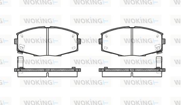 Woking P3253.04 - Тормозные колодки, дисковые, комплект autospares.lv