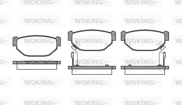 Woking P3263.02 - Тормозные колодки, дисковые, комплект autospares.lv