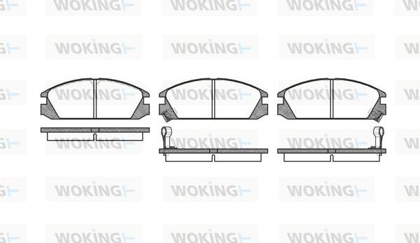 Woking P3283.02 - Тормозные колодки, дисковые, комплект autospares.lv