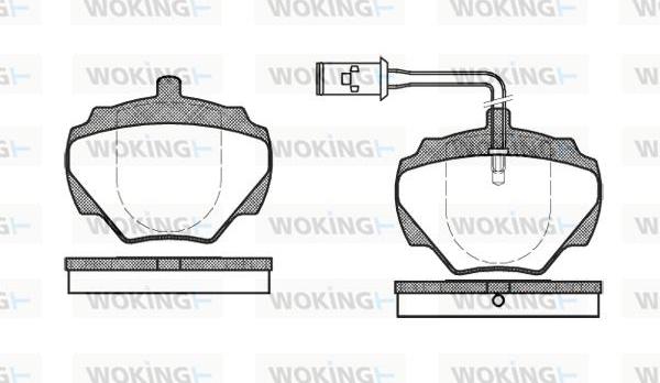 Woking P3223.01 - Тормозные колодки, дисковые, комплект autospares.lv