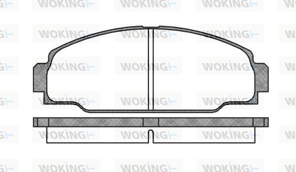 Woking P3743.00 - Тормозные колодки, дисковые, комплект autospares.lv