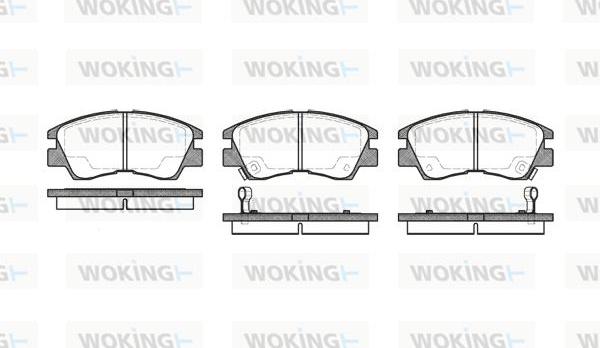 Woking P3753.02 - Тормозные колодки, дисковые, комплект autospares.lv