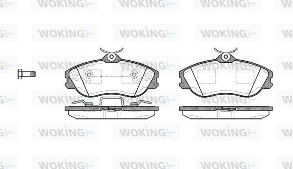 Woking P3763.20 - Тормозные колодки, дисковые, комплект autospares.lv