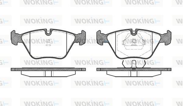 Woking P3703.40 - Тормозные колодки, дисковые, комплект autospares.lv
