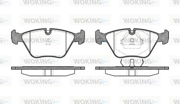 Woking P3703.00 - Тормозные колодки, дисковые, комплект autospares.lv