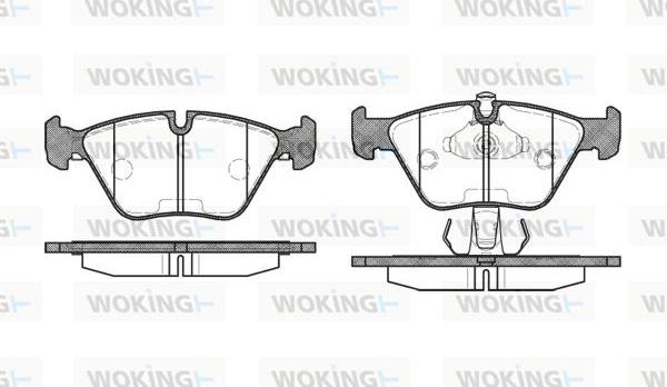 Woking P3703.15 - Тормозные колодки, дисковые, комплект autospares.lv